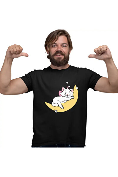 OEM Men's T-Shirt The Aristocrat Cats Marie Luna Sleep Moon