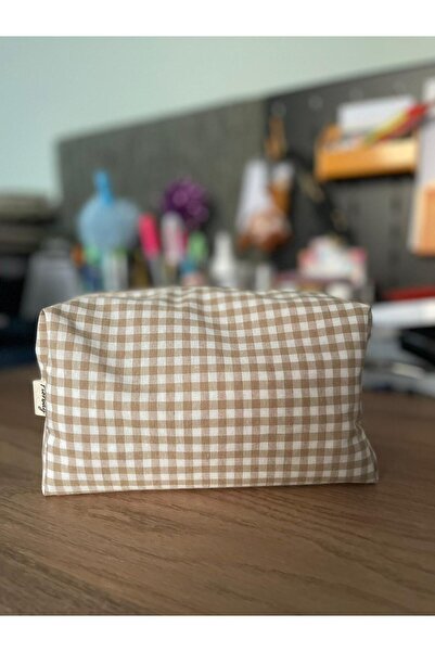 Fiorbag Gingham Patterned Makeup Bag Multi-Purpose Handbag