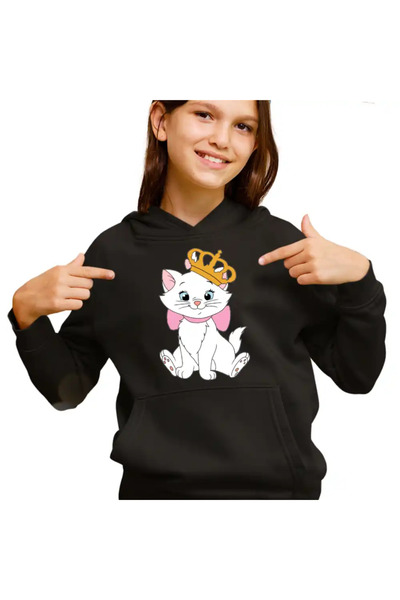 OEM Hanorac Copii Fete Pisicile Aristocrate Marie Printesa Regina Coroana