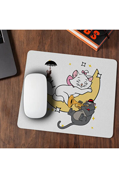 OEM Mousepad Cats Aristocrat Marie Luna Sleep Moon