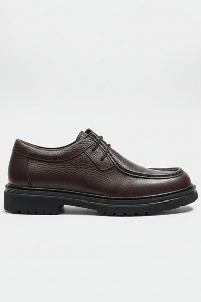 LUSIVE 100% Genuine Leather Brown Casual Comfortable Classic Men's Shoes Luass28Al0043