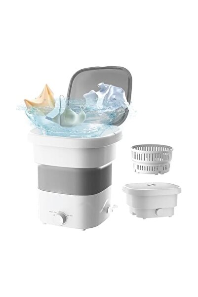 WDA Portable Mini Washing Machine, Foldable Bucket Washer with Blue Light, Sp...