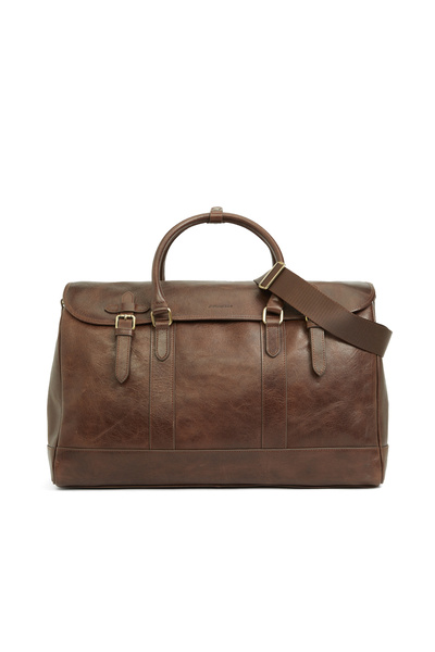 George Hogg Kahverengi Erkek Deri Seyahat Çantası