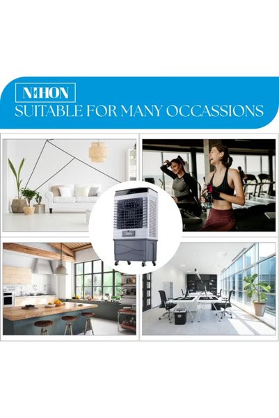 NİHON 45L 3-in-1 Air Cooler, 150W, Remote, Ice Chamber, Honeycomb