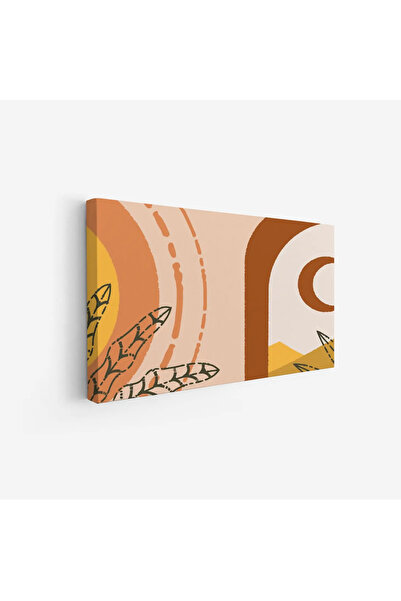 Tajridhome لوحة طبيعة هادئة - عناصر هندسية - ألوان دافئة - مريح - لوحات فن عص...