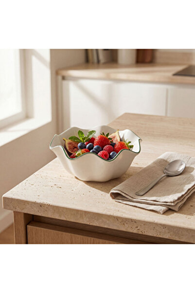 Güral Porselen Rodos 19 Cm Salata Sunumluk Kase 30YS