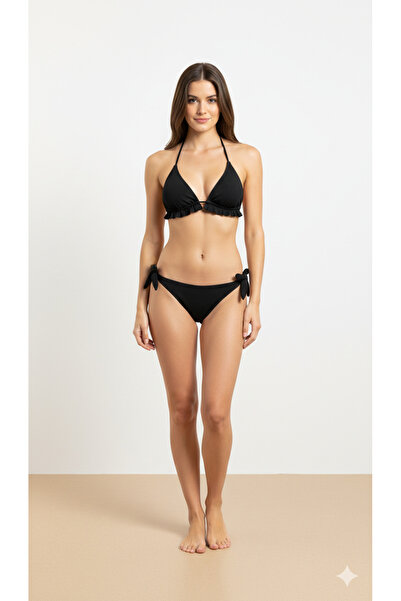 Adel swimwear Fırfırlı Üçgen Bikini Takımı - Kaş Korse