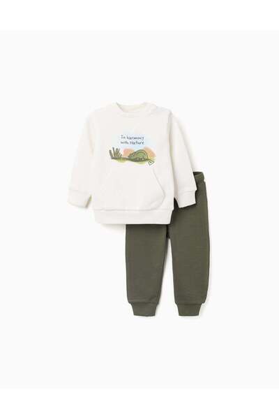 Ziddy Set Sweat Pants Fl, Dark Green