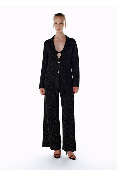 Knitss Leopard Patterned Knitwear Pants