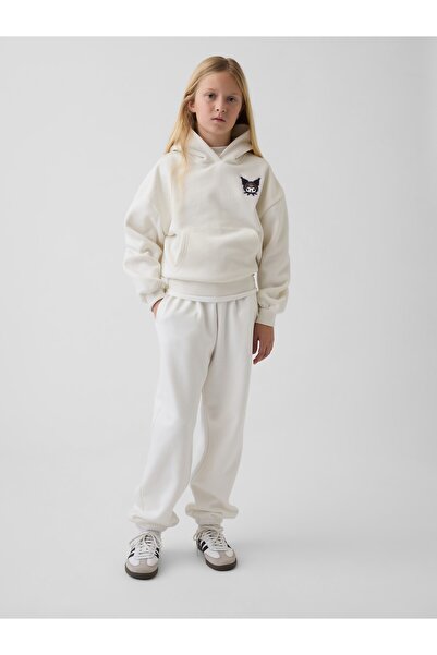 GAP Kız Çocuk Beyaz VintageSoft Relaxed Jogger Eşofman Altı