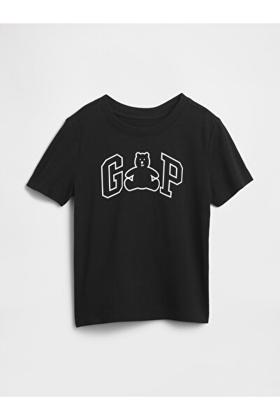 GAP Erkek Bebek Siyah Logo T-Shirt