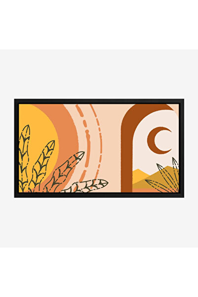 Tajridhome لوحة طبيعة هادئة - عناصر هندسية - ألوان دافئة - مريح - لوحات فن عص...