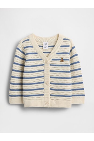 GAP Bebek Kırık Beyaz Bebek Kroşe Hırka Kazak