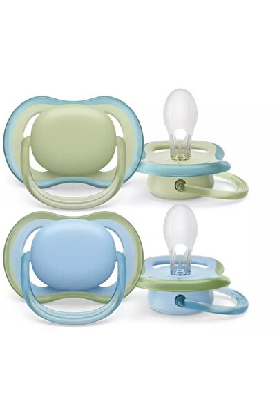 Philips Suzeta AVENT Ultra Air SCF085/21, 0-6 luni, 2 buc, albastru-verde