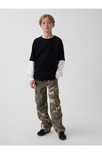 GAP Erkek Çocuk Kamuflaj Easy Kargo Pantolon