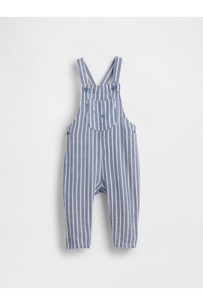 GAP Bebek Mavi Baby Cotton-Gauze Brannan Bear Tulumları