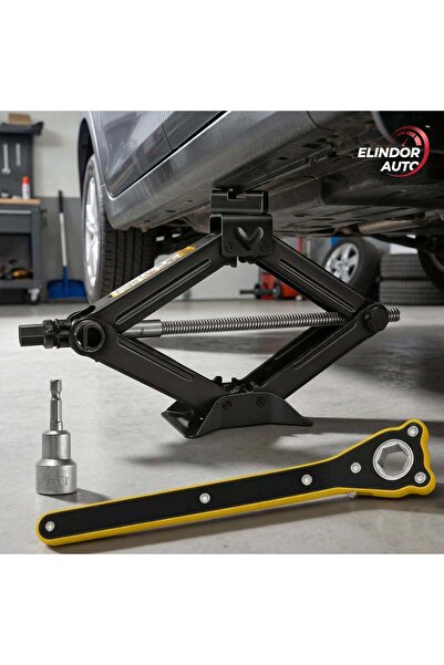 Elindor Cric auto trapezoidal ® pentru ridicarea mașinii, 41,5 × 9 × 10 cm, n...