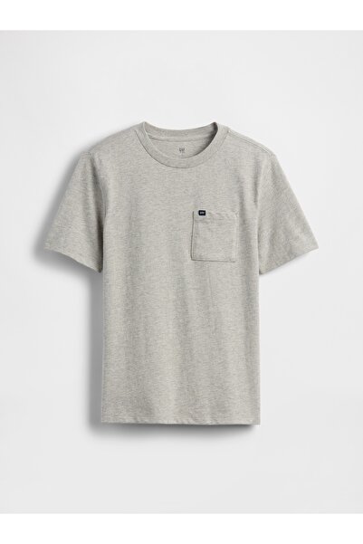 GAP Erkek Çocuk Gri Pocket T-Shirt