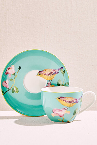 Paşabahçe Mavi Aşiyan Porselen Çay Fincanı