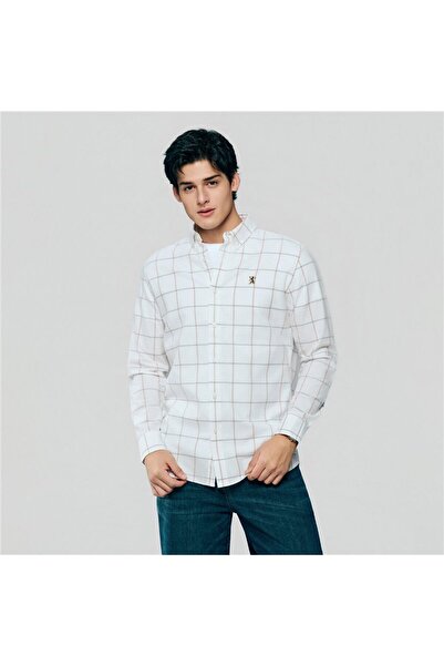 Giordano Men's Lion Oxford Slim Long Sleeve Shirt