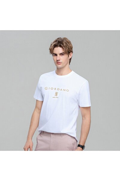 Giordano تي شيرت رجالي بطبعة مميزة