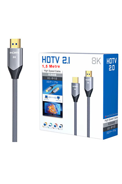 OEM 8K Ultra HD HDMI 2.1 HDTV Premium Yüksek Hızlı HDMI Kablo Ses ve Görüntü ...