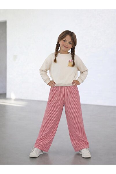 CHİCKİDSWEAR Set din două piese cu pantaloni largi pentru fete