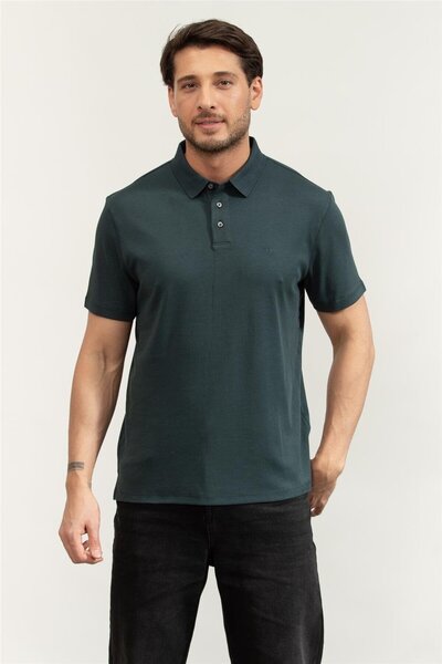 Calvin Klein SS Supima Chest Emb Polo Erkek Polo Yaka T-Shirt