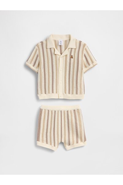 GAP Bebek Bej Baby Crochet Sweater Outfit Set