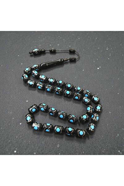 İnan Tesbih Kuka Mine and Brass Embellished Capsule Cut Prayer Beads