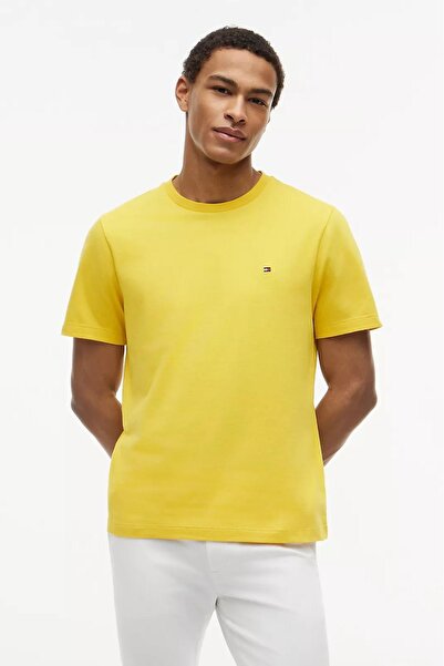 Tommy Hilfiger Erkek Seasonal Regular Fit Solid T-Shirt - Sarı