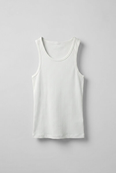 ablukaonline Чоловічий базовий трикотажний спортивний майка екрю