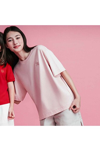 Giordano Women’s Embroidered Cotton Liquid Touch Tee