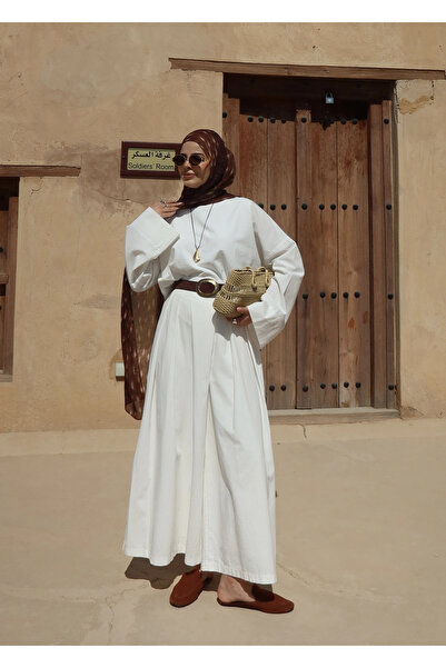 MODA AKSA 9009 KETEN CHİNO KALIP TAKIM beyaz