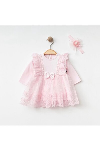Işıl Baby Kız Bebek Dantel Detaylı Tül Elbise