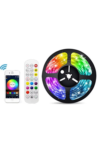 Mihai Bandă LED RGB autoadezivă cu funcție de sunet Bluetooth și telecomandă ...