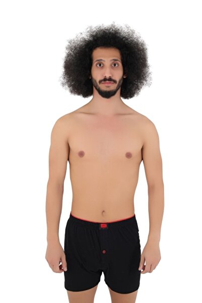 CNT Boxeri pentru bărbați, casual și confortabili, din bumbac, cu nasturi, pa...