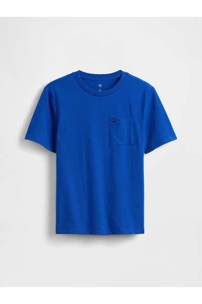 GAP Erkek Çocuk Koyu Mavi Pocket T-Shirt