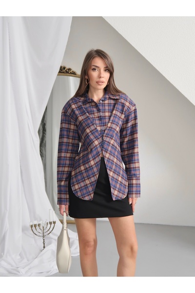 Paw Garage Women's Louren Padded Cross-Closure Plaid Shirt, Lumberjack Shirt