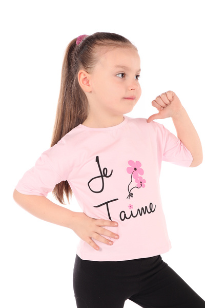 Toontoy Baby Girl Printed Crew Neck Short Sleeve T-Shirt