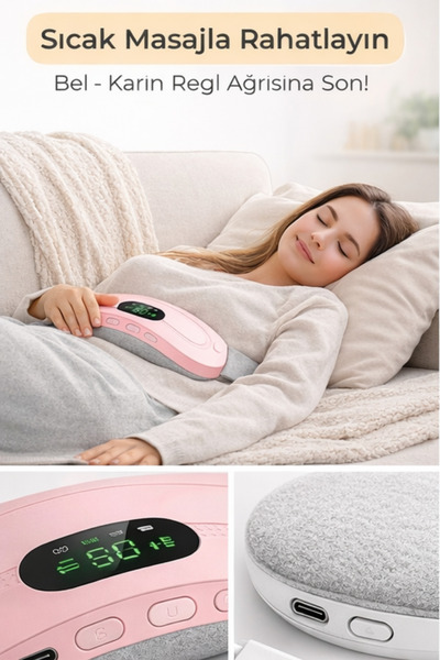 ESTİ Isıtmalı Şarjlı Masaj Kemeri – Regl & Rahatlatıcı Titreşimli Kemeri