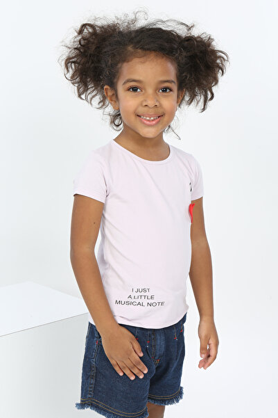 Toontoy Baby Girl Printed Crew Neck Short Sleeve T-Shirt