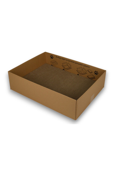 Rotipet Shebo Loft 2'si 1 arada Kedi Evi ve Tırmalama - Değiştirilebilir Ön Panel - Catnip Hediyeli