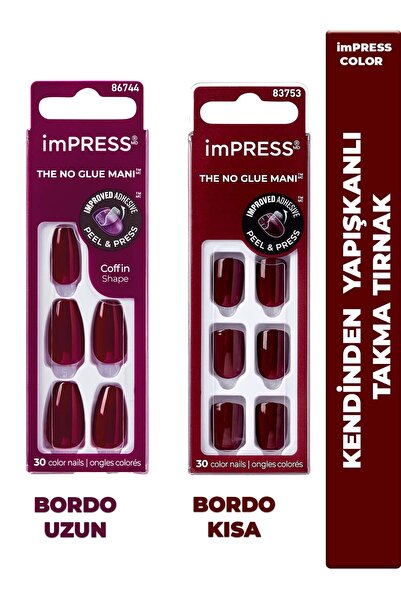 Impress Kendinden Yapışkanlı Takma Tırnaklar 2li Paket