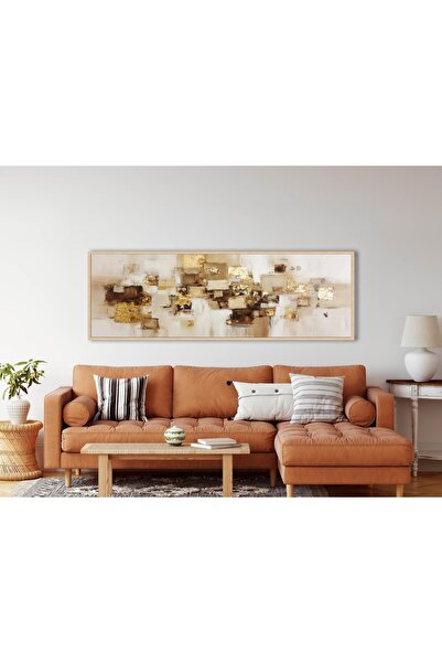 woodhomeworks Tek Parça Gerçek Ahşap Yatay Panorama Çerçeveli Tablo