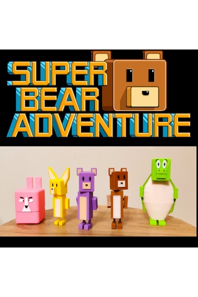 ATOLYETASBAHCE Super Bear Adventure Figürleri (5’li Tam Set-8 cm)