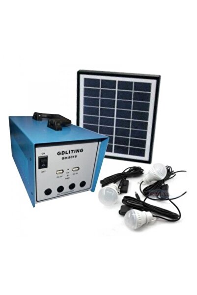 HA Solar Kit GD 8018 Advanced with 3 bulbs multifunctional flashlight