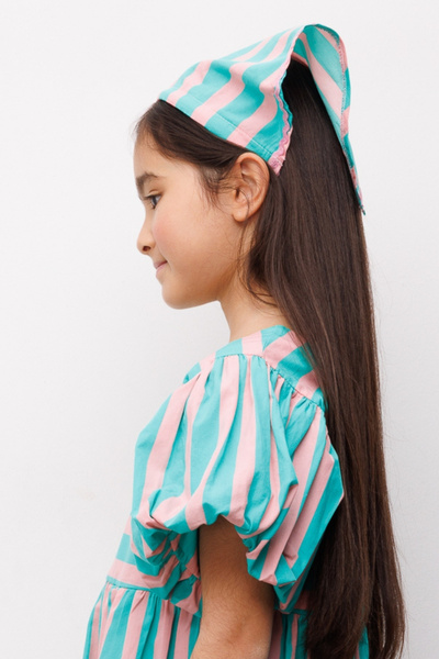 Le Mabelle Τριγωνική μπαντάνα με σχέδιο μέντας για κορίτσια