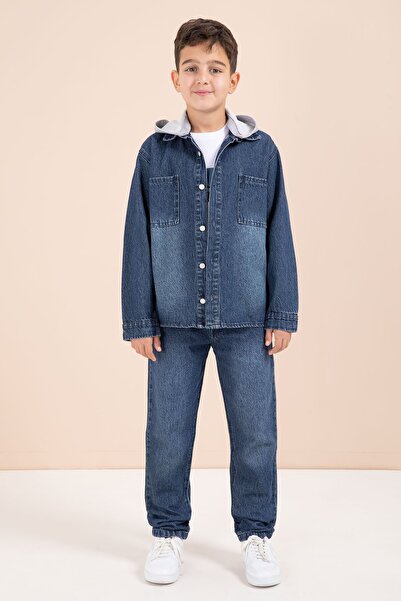 Cansın Mini Costum din 3 piese pentru băieți, cu jachetă cu glugă și pantalon...