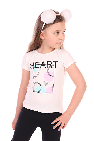 Toontoy Baby Girl Printed Crew Neck Short Sleeve T-Shirt